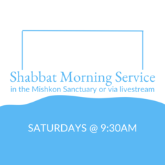 Shabbat Morning Service in the Sanctuary and on Livestream