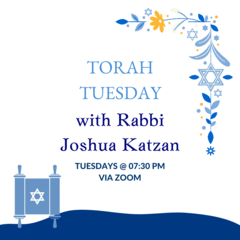 Torah Tuesday with Rabbi Joshua Katzan
